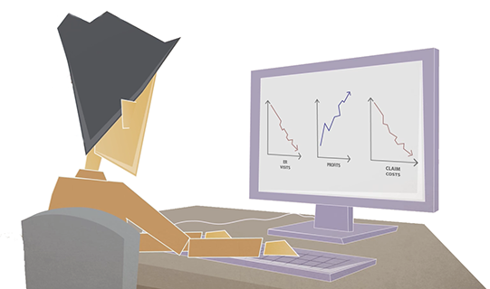 client on computer